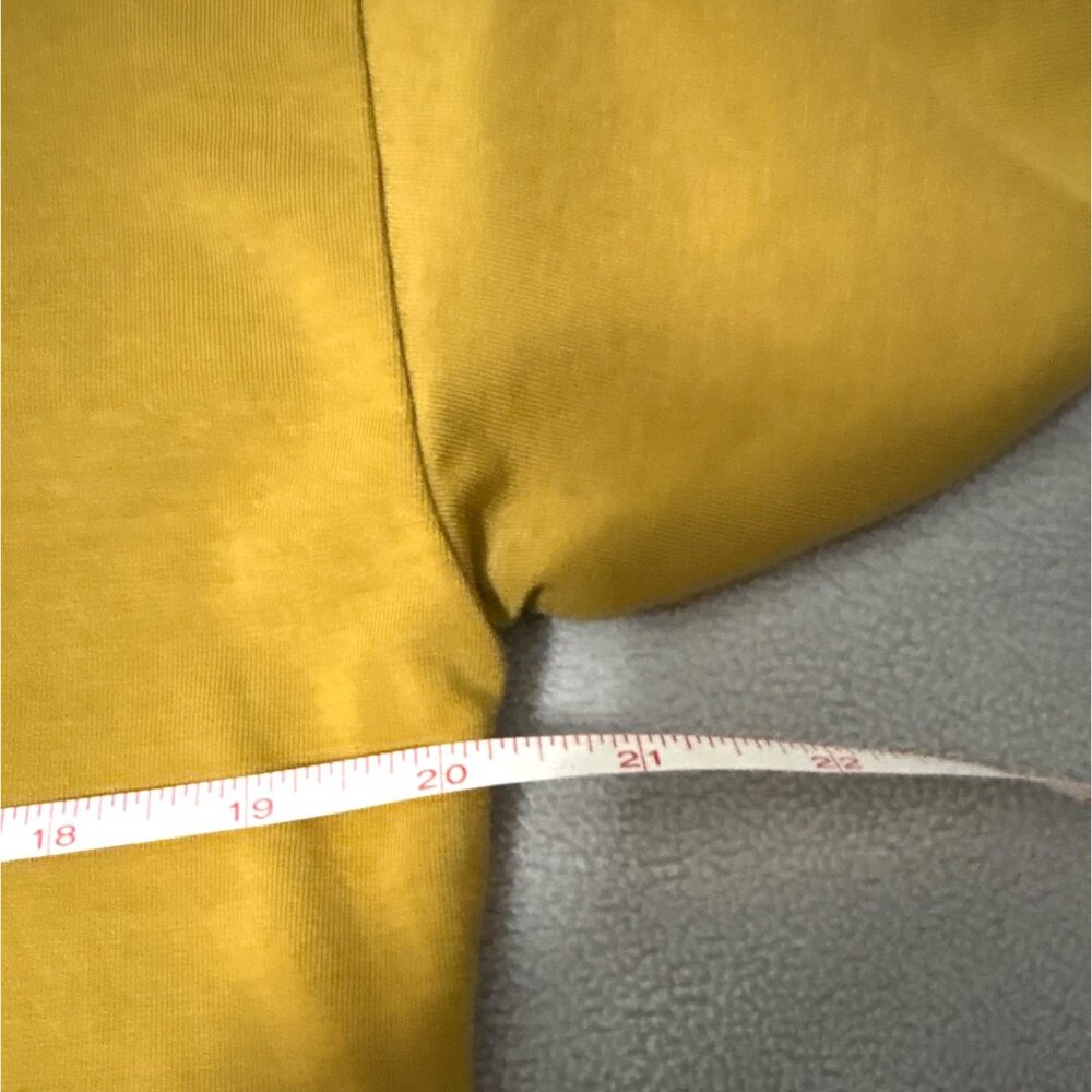 J.Jill Luxe Supima Elbow-Sleeve Tee S Yellow Supima Cotton Tencel Blend - Picture 4 of 5